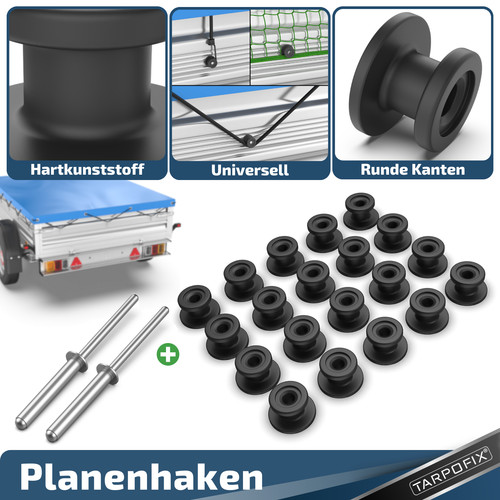 20x planenknopf rund inkl - planenknopf,